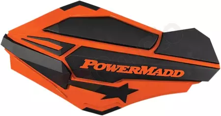 Powermadd/Cobra Star Series 22mm 7/8 rankų apsaugai juodos ir oranžinės spalvos - 34405