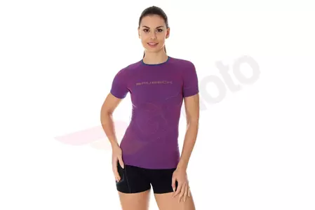 Brubeck 3D Run Pro Damen Kurzarm-T-Shirt lila S-1