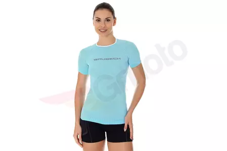 Brubeck 3D Run Pro Damen Kurzarm-T-Shirt blau S-1