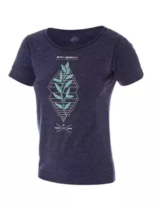 Sieviešu t-krekls ar īsām piedurknēm Brubeck Outdoor Wool tumši zils S-1