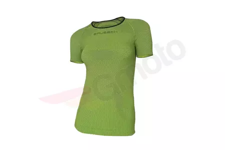Dames-T-shirt met korte mouwen Brubeck 3D Bike Pro lime groen S-1