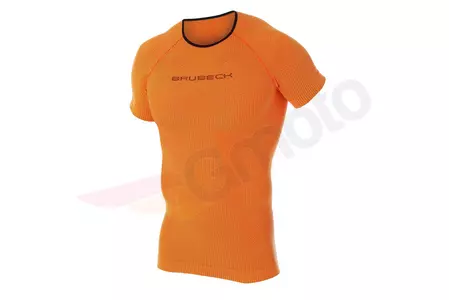 Koszulka męska Brubeck 3D Run Pro z krótkim rękawem pomarańczowy S-1