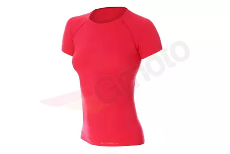 Damen Kurzarm-T-Shirt Brubeck Active Wool Himbeere S-1