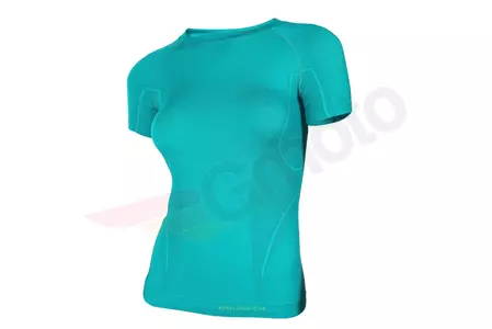 Kortärmad t-shirt för damer Brubeck Active Ull smaragd S-1