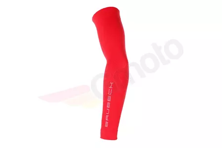 Rękawki kolarskie Brubeck unisex czerwony L/XL