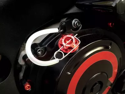Pokrovček rezervoarja za olje Powerstands Racing rdeča-2