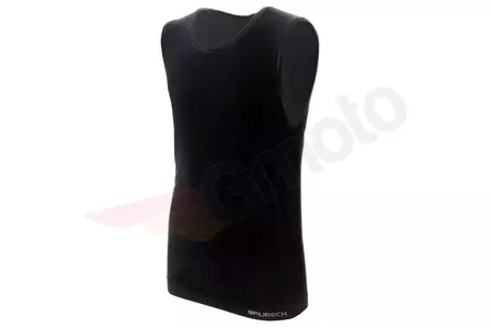 Pánske bavlnené tričko Brubeck Comfort bez rukávov Black M-1