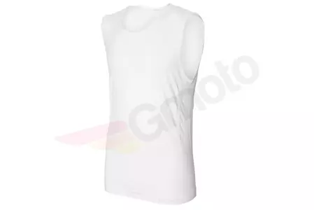 Pánske bavlnené tričko Brubeck Comfort bez rukávov biele XL