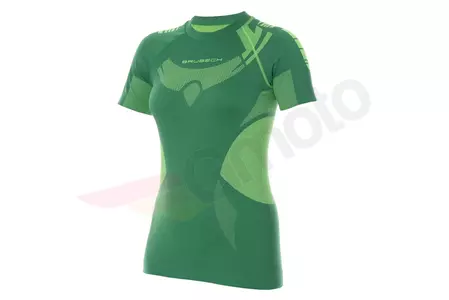 Brubeck Dry dámské tričko s krátkým rukávem zelené/limetkové S