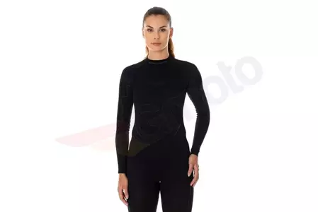 Brubeck Thermo sieviešu sporta krekls ar garām piedurknēm melns XS