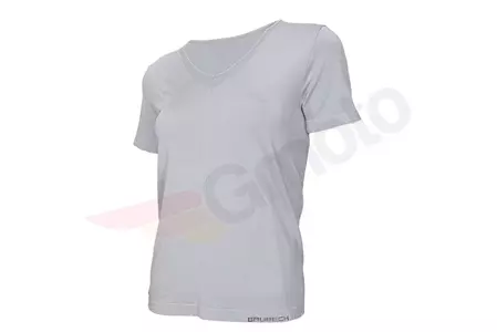 Damen-Kurzarm-T-Shirt Brubeck Comfort Night hellgrau S-1
