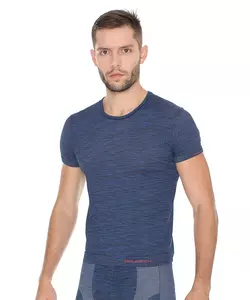 Koszulka męska z krótkim rękawem Brubeck Fusion jeansowy M