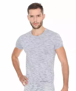 Koszulka męska z krótkim rękawem Brubeck Fusion popielaty XL