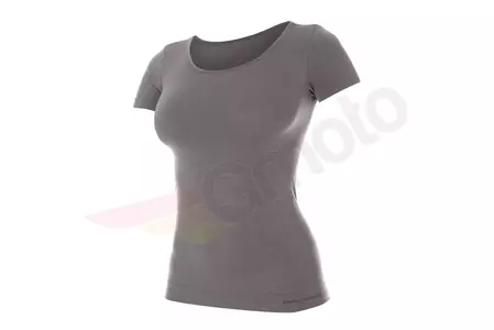 Damen-T-Shirt Brubeck Comfort Wool grau S-1