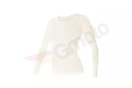 Långärmad dam-T-shirt Brubeck Comfort Ull kräm M-3