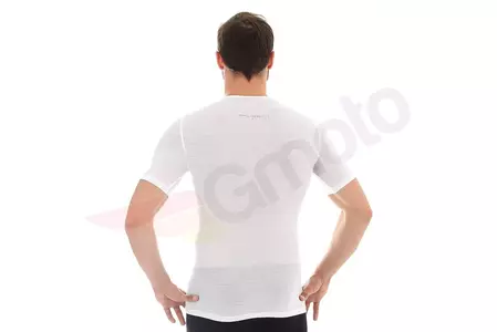 Koszulka unisex Brubeck typu base layer z krótkim rękawem biały XXL-2