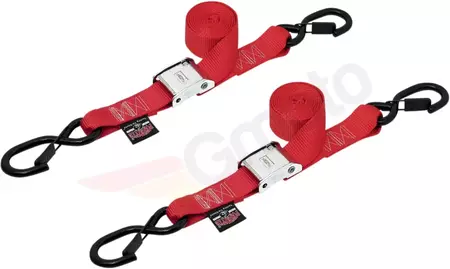 Powertye riemen met gespen en handgrepen rood - 28621-S