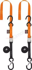 Jeu de ceintures avec boucles et coutures Powertye orange et noir - 23629-SR