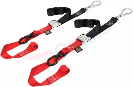 Set di cinture con fibbie e maniglie Powertye rosso/nero - 29621-SB