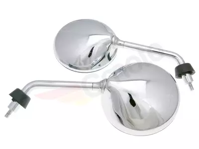 Espelhos retrovisores curtos M8 Chrome para Vespa