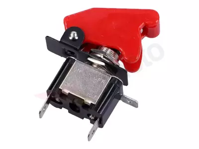 Schalter mit Schutzklappe und LED - rot Motorroller-2
