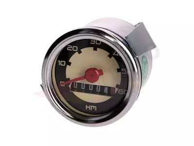 Tachometer universal 60km/h 48mm weiß für Puch Hercules Simson
