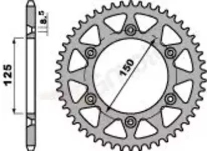 PBR 899 52Z bakre kedjehjul i stål storlek 520 JTR897-52-1