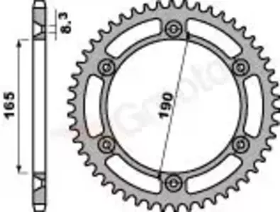 PBR 896 52Z bakre kedjehjul i stål storlek 520 JTR896-52 - 89652C45