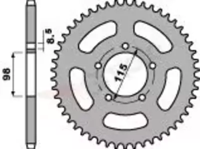 Bakre kedjehjul i stål PBR 893 50Z storlek 420 JTR894-50 - 89350F