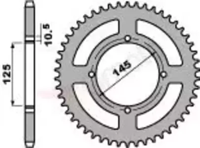 PBR 857 50Z bakre kedjehjul i stål storlek 520 JTR857-50