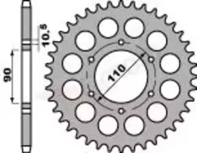 PBR 850 33Z bakre kedjehjul i stål storlek 530 JTR850-33 - 85033C45