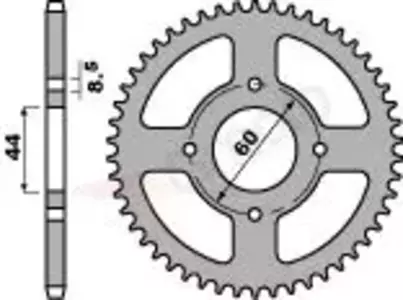 Bakre kedjehjul i stål PBR 832 50Z storlek 420 JTR832-50 - 83250F