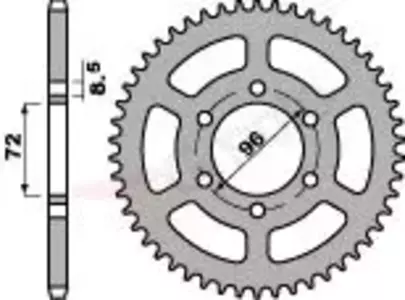 Bakre kedjehjul i stål PBR 813 40Z storlek 525 JTR813-40 - 81340F
