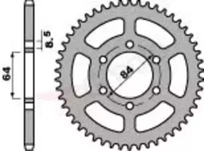 Bakre kedjehjul i stål PBR 809 57Z storlek 428 JTR809-57-1