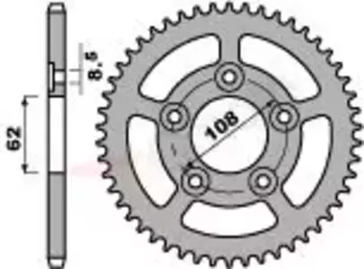 Bakre kedjehjul i stål PBR 714 41Z storlek 520 JTR701-41 - 71441C45