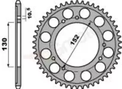 Bakre kedjehjul i stål PBR 713 48Z storlek 530 JTR729-48 - 71348C45