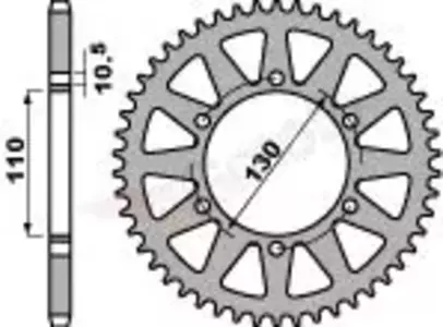 PBR 504 46Z bakre kedjehjul i stål storlek 520 JTR486-46 - 50446C45