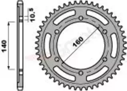 Bakre kedjehjul i stål PBR 502 47Z storlek 530 JTR502-47-1