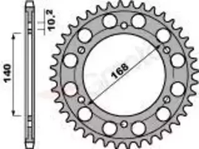 Bakre kedjehjul i stål PBR 4613 41Z storlek 525 JTR3-41 - 461341C45