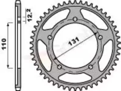 Bakre kedjehjul i stål PBR 4585 46Z storlek 525 JTR7-46 - 458546C45