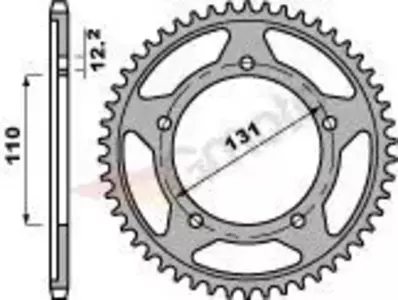 Bakre kedjehjul i stål PBR 4585 42Z storlek 525 JTR7-42 - 458542C45