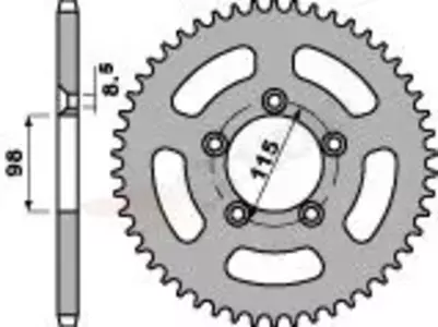 PBR 4552 48Z bakre kedjehjul i stål storlek 420 JTR894-48 - 455248C45