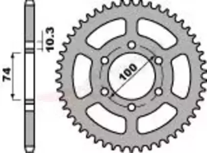 Bakre kedjehjul i stål PBR 4540 46Z storlek 520 JTR1073-46 - 454046C45