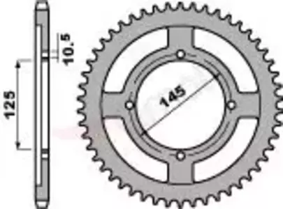 Bakre kedjehjul i aluminium PBR 4482 56Z Ergal storlek 428 - 448256L