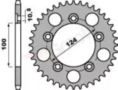 Bakre kedjehjul i stål PBR 4443 35Z storlek 525 JTR744-35 - 444335C45