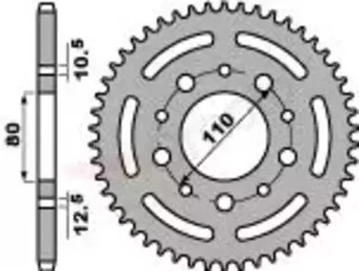 PBR 4350 48Z bakre kedjehjul i stål storlek 525 JTR1332-48-1