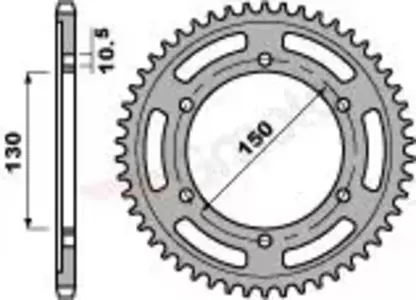 PBR 300 49Z roda dentada traseira em aço tamanho 525 JTR300-49 - 30049C45