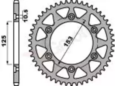 Bakre kedjehjul stål PBR 288 48 storlek 520 JTR301-48-1