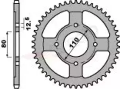 PBR 284 40Z bakre kedjehjul i stål storlek 530 JTR284-40 - 28440F