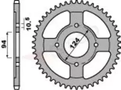 Bakre kedjehjul i stål PBR 282 34Z storlek 530 JTR282-34 - 28234C45